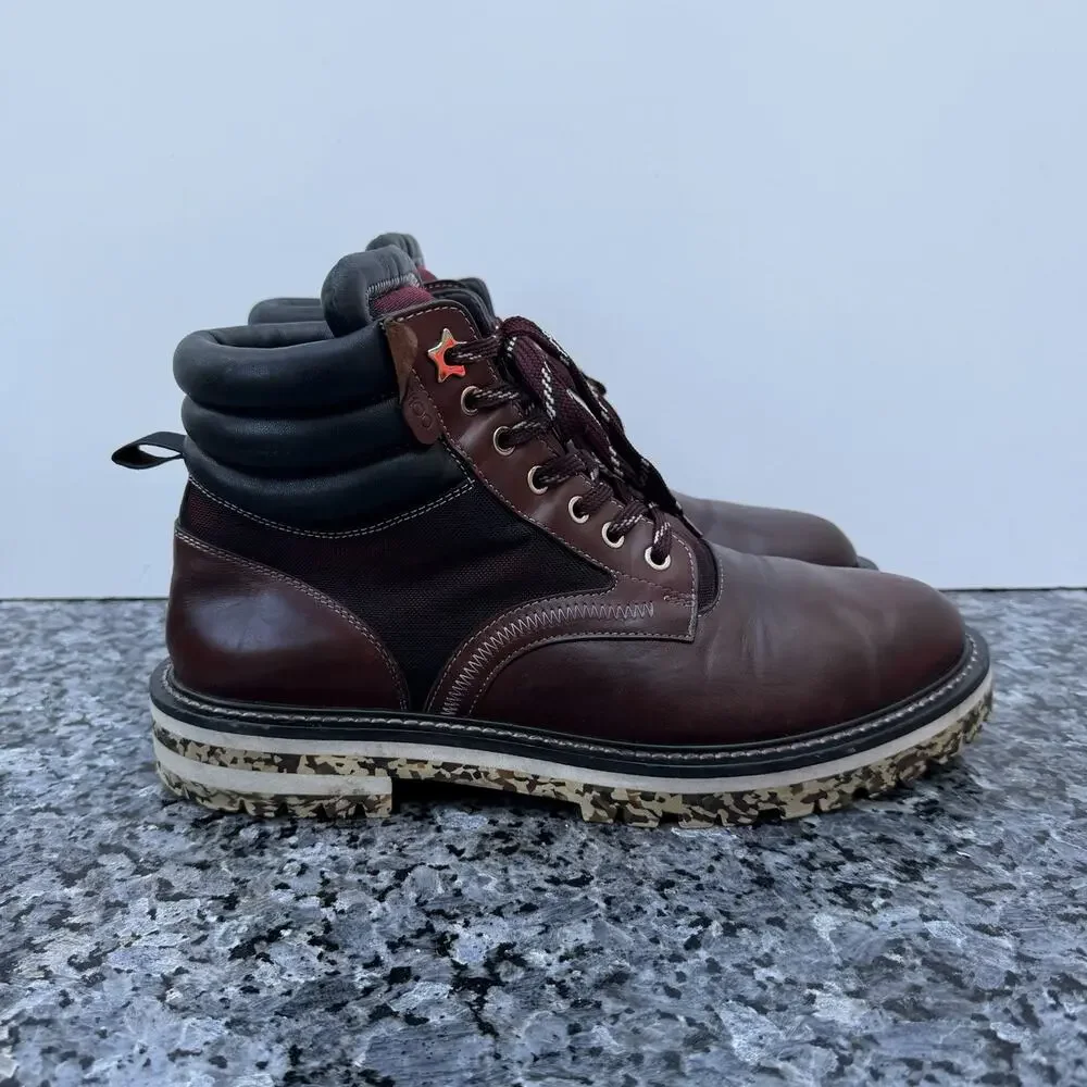 Jimmy Choo Red Burgandy Leather Boots Men’s Size EU 44